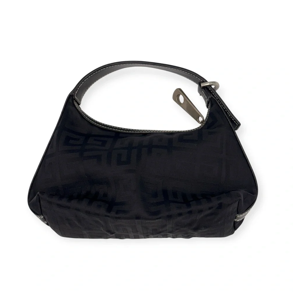 Givenchy Vintage Mini Monogram Canvas Shoulder Bag Black